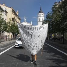 Tarp eitynių „Lietuvių gyvybės svarbios“ dalyvių – ir pagarsėjusi mokytoja