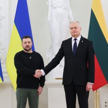 Į Vilnių atvykęs V. Zelenskis: mes labai dėkingi už lietuvių paramą