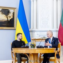 V. Zelenskis Vilniuje: iniciatyvų Ukrainai remti imamasi garsiai, bet svarbu jas įvykdyti