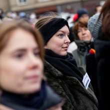 Prie Seimo – streikuojančių mokytojų mitingas: „Kuo mažiau švietimo, tuo daugiau karų“