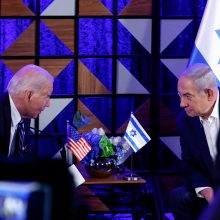 J. Bidenas pasikalbėjo su B. Netanyahu: įmanoma sukurti tam tikrą palestiniečių valstybę