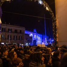 Orkestras „Ąžuolynas“ siaurose gatvelėse surengė koncertus ir budino italus