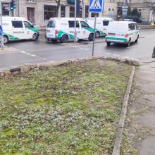 Vilniuje susidūrė du į iškvietimą skubėję policijos ekipažai