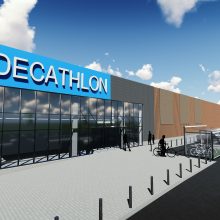 Prancūzų sporto prekių milžinės „Decathlon“ pirmosios parduotuvės Kaune statybos įgauna pagreitį