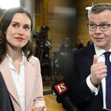 Suomijos centro dešiniųjų lyderis P. Orpo per rinkimus nušalino S. Marin