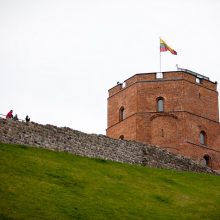 Gedimino kalno šlaite pastebėjo įtrūkimą: pradedami stabilizavimo darbai