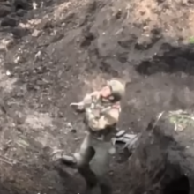Netoli Bachmuto Rusijos kareivis pasidavė Ukrainos dronui