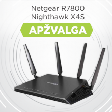 Interneto maršrutizatoriaus „Netgear R7800 Nighthawk X4S“ apžvalga