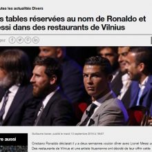 Vilniuje suruošta staigmena C. Ronaldo apskriejo pasaulio žiniasklaidą