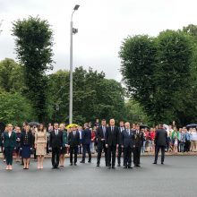 G. Nausėda atvyko į Latviją: prezidentą sutiko ir lietuvių bendruomenė