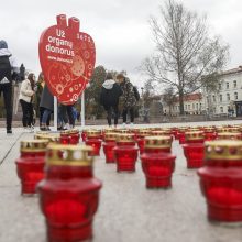 Organų donorams pagerbti 18-oje miestų liepsnoja „Gyvasties“ žvakelės