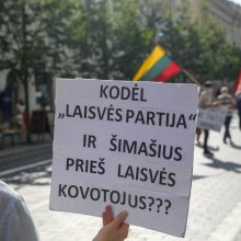 Tarp eitynių „Lietuvių gyvybės svarbios“ dalyvių – ir pagarsėjusi mokytoja