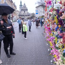 Lvivo centre esančiame monumente žuvusiems Ukrainoje – ir M. Kvedaravičiaus nuotrauka