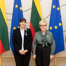 G. Nausėda bei I. Šimonytė su Europos vyriausiąja prokurore aptarė ES sankcijas Rusijai