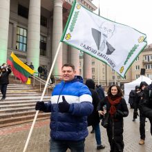 Sausio 13-osios proteste dalyvavęs Ž. Savickas Biržuose sukėlė ažiotažą