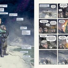 „Tarp pilkų debesų“ virto grafiniu romanu: lietuvė prakalbo Betmeno ir Supermeno kūrėjo tekstais