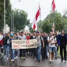 Protestuotojai Baltarusijoje reikalauja A. Lukašenkos atsistatydinimo