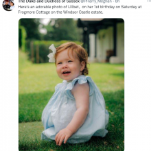 Princas Harry ir M. Markle paviešino naują dukters nuotrauką