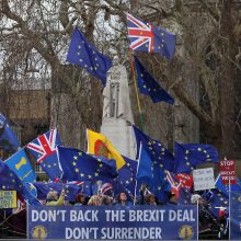 Balsavimas dėl „Brexit“ sutarties: JK parlamento kariaujančios frakcijos