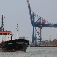 Į Klaipėdos uostą atplaukusiame krovininiame laive – migrantai iš Sirijos
