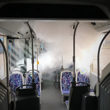 „Klaipėdos autobusų parkas“ užtikrina: autobusai dezinfekuojami kaip ir karantino metu