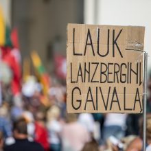 Vilniuje – tūkstantinis protestas: su plakatais „Ne gyvulių pasui“ ir „Dž. Sorošą lauk iš Lietuvos“