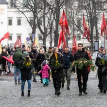 Vasario 16-ąją žmonės džiaugiasi galėdami švęsti laisvę ir reiškia solidarumą su Ukraina
