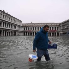Veneciją užliejo aukščiausias per daugiau kaip pusšimtį metų potvynis <span style=color:red;>(papildyta)</span>