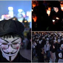 Honkongo teismas: draudimas protestuotojams dėvėti kaukes – antikonstitucinis