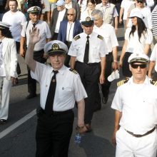 Padėka: didžiausia pagarba šventėje – jūrininkams.