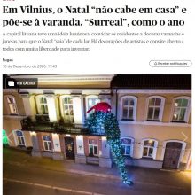Vilniaus kalėdinių balkonų dešimtuke – žibantis dviratis, vilties angelas ir kvietimas medituoti