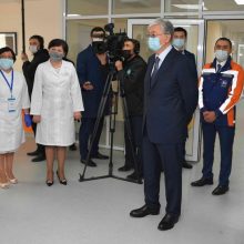 Nur-Sultane per dvi savaites pastatyta nauja modulinė infekcinių ligų ligoninė