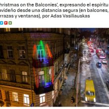 Vilniaus kalėdinių balkonų dešimtuke – žibantis dviratis, vilties angelas ir kvietimas medituoti