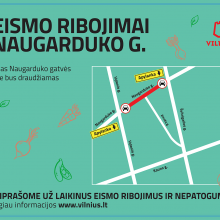 Aktualu vilniečiams: Naugarduko gatvėje – laikini eismo ribojimai