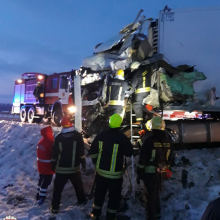 Tragiška avarija kelyje „Via Baltica“: žuvo kaktomuša susidūrusių vilkikų vairuotojai