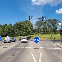 Dėl užstrigusio šviesoforo – chaosas T. Masiulio g.