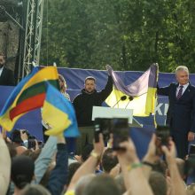 Vilniuje V. Zelenskis kreipėsi į Lietuvos žmones: Ukraina apgins ir savo, ir jūsų laisvę