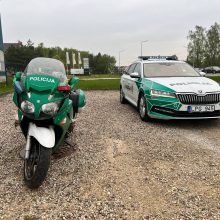 Avarija Kaune: nukentėjo motociklu važiavęs pareigūnas