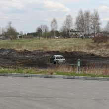 Tragikomedija Vilniuje: vyras nuvažiavo nuo kelio, padegė BMW ir pusnuogis pabėgo