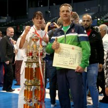 Vertinimas: treneris Gediminas Varkala džiaugiasi ir didžiuojasi naujuoju Ingos titulu.