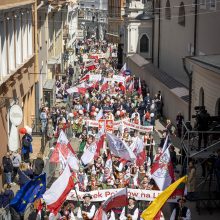 Sostinės gatvėse Lietuvos lenkai paminėjo Gegužės 3-iosios Konstitucijos metines