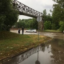 Smarki liūtis Kaune sukėlė chaosą: kai kurios gatvės buvo sunkiai pravažiuojamos