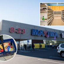 Panevėžyje remontui uždaroma „Maxima“: pirkėjai nusiaubė parduotuvės lentynas