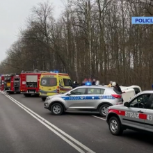 Lietuvių turistų autobusas Lenkijoje pateko į avariją: sužeista 13 žmonių, tarp jų – penki vaikai