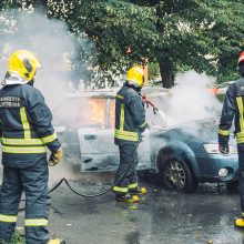 Eiguliuose užsidegė stovėjęs automobilis