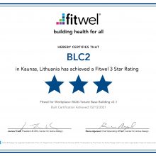 BLC 2 – pirmasis už darbuotojų gerovę įvertintas verslo centras Baltijos šalyse