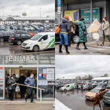 Kauniečiai plūsta į duris atvėrusias statybos, remonto ir buities prekių parduotuves