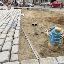 Vilniaus gatvė puošiama, bet darbų pabaigos teks palaukti