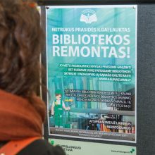 Skaitytojus pakeis statybininkai: biblioteka uždaroma daugiau kaip metams