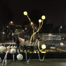 Kauniečiai džiaugiasi: Laisvės alėjos fontane – dar nematytos dekoracijos